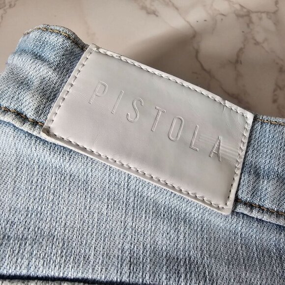 Pistola Audrey Mid Rise Skinny Jeans Distress Ripped Fray Hem Denim Women's 26 - Picture 8 of 12